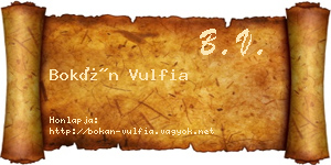 Bokán Vulfia névjegykártya